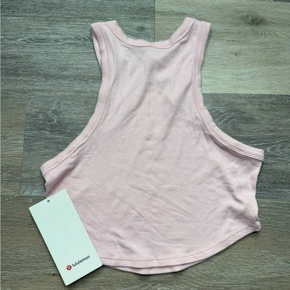 Lululemon Hold Tight Cropped Tank Top - Flush Pink - Picture 2 of 3